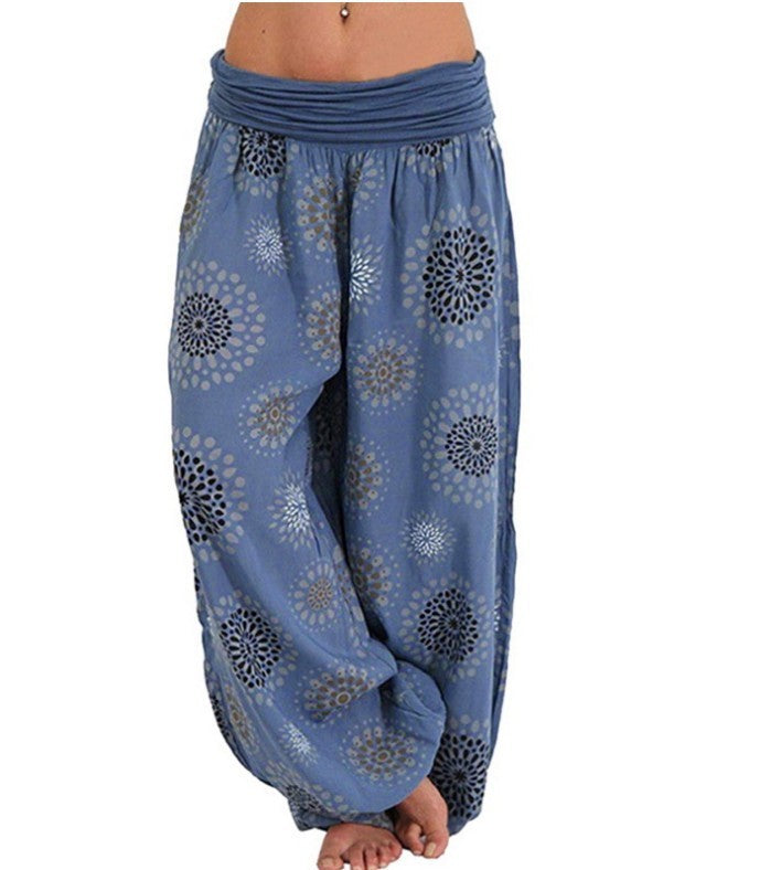Pantalon Fluide Imprimé Mandala – Confort & Style Décontracté