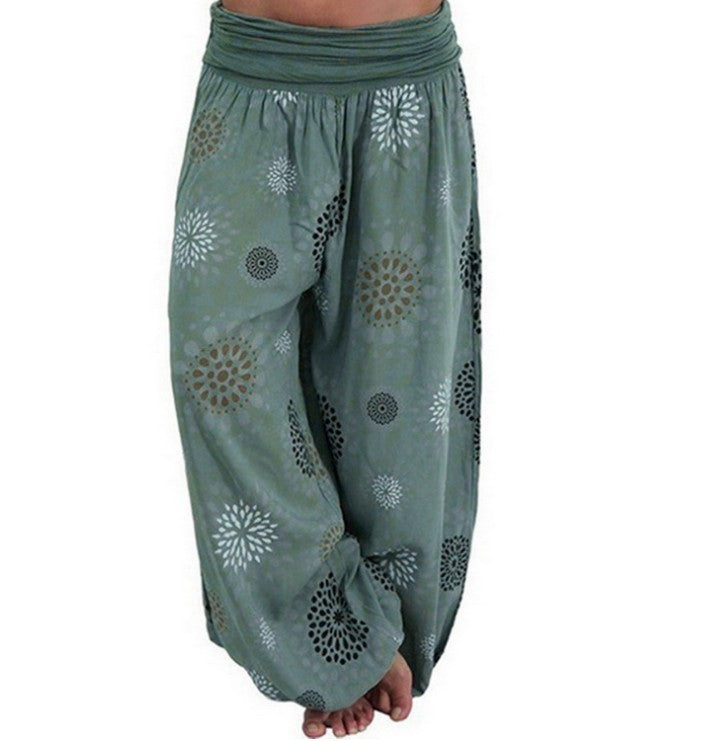 Pantalon Fluide Imprimé Mandala – Confort & Style Décontracté
