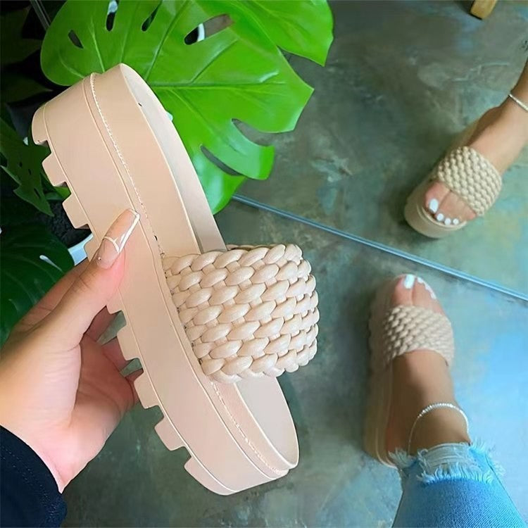 Sandales Chunky Tressées – Confort et Élégance Décontractée