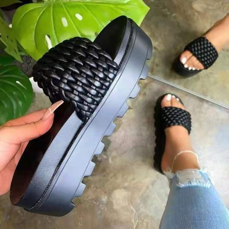 Sandales Chunky Tressées – Confort et Élégance Décontractée