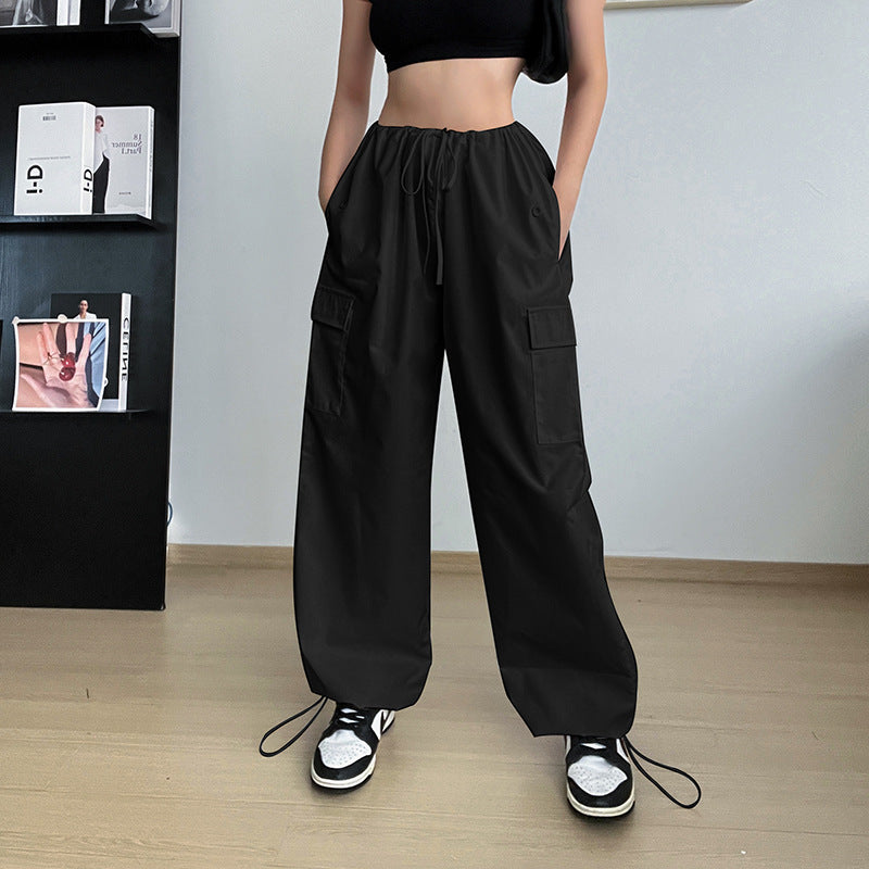 Pantalon Cargo Large à Taille Élastique pour Femme