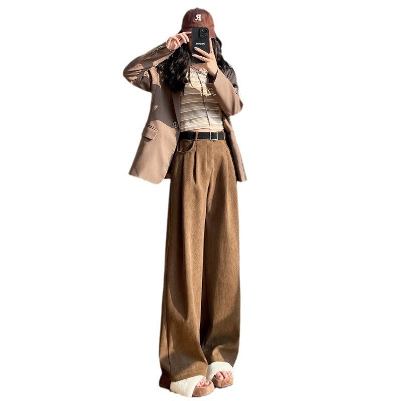 Pantalon Large Taille Haute Confortable et Stylé