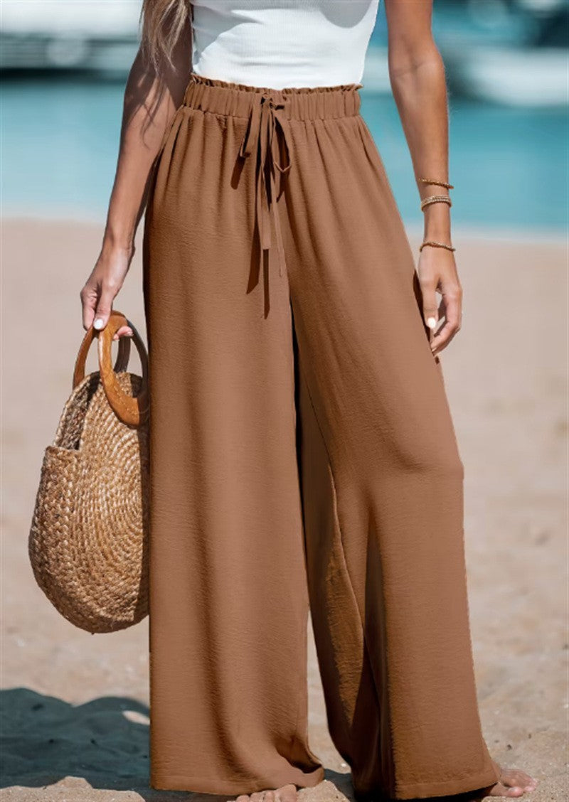Pantalon Large Femme Taille Élastique