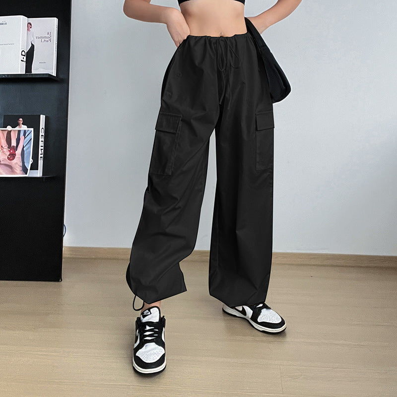 Pantalon Cargo Large à Taille Élastique pour Femme