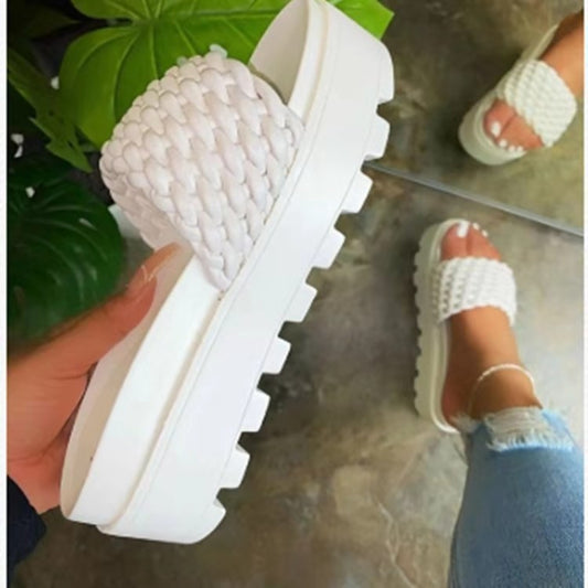 Sandales Chunky Tressées – Confort et Élégance Décontractée