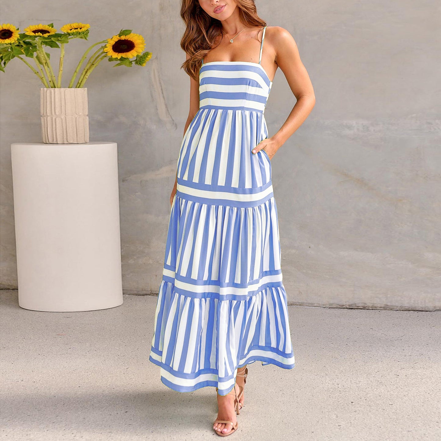 Robe d'Été Chic à Rayures
