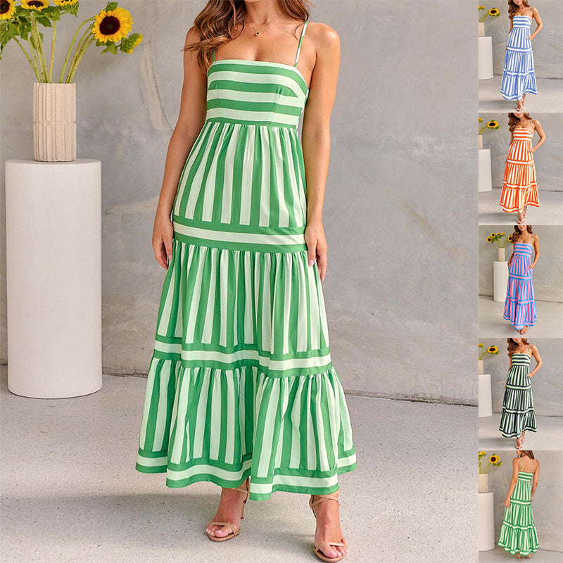 Robe d'Été Chic à Rayures