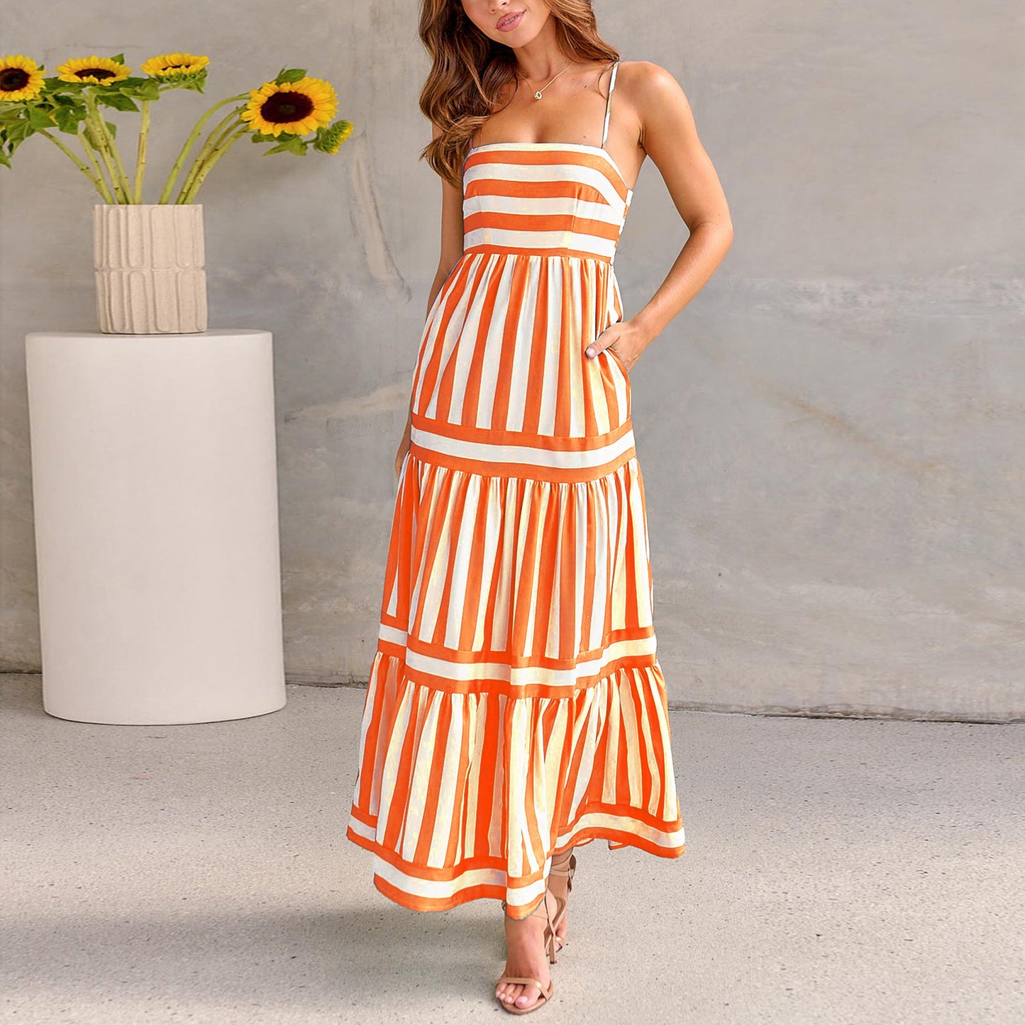 Robe d'Été Chic à Rayures