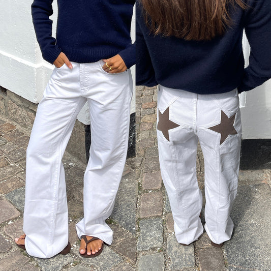 Jean Large avec Détail Étoiles au Dos