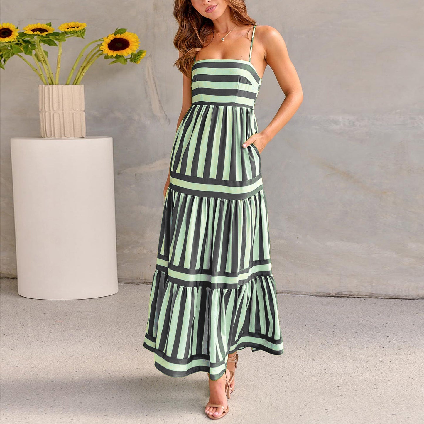 Robe d'Été Chic à Rayures