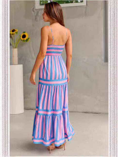 Robe d'Été Chic à Rayures